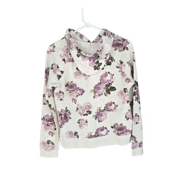Forever 21 Limited Release Purple Rose Terry Pullover Hoodie Womens Size Medium - Picture 5 of 7